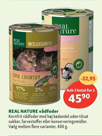 Maxi Zoo REAL NATURE vådfoder tilbud