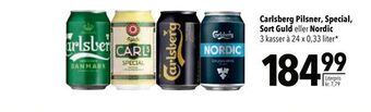 Citti Carlsberg Pilsner, Special, Sort Guld eller Nordic tilbud