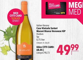Casa Vinicola Sartori Marani Bianco Veronese IGP