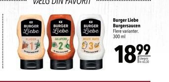 Citti Burger Liebe Burgersaucen tilbud