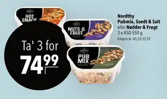 Citti Nordthy Pubmix, Soedt & Salt eller Nødder & Frugt tilbud