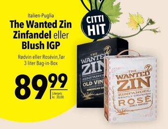Citti The Wanted Zin Zinfandel eller Blush IGP tilbud