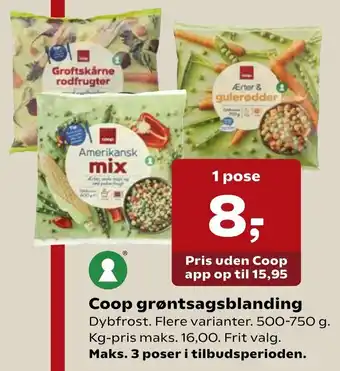 SuperBrugsen Coop Grøntsagsblanding tilbud