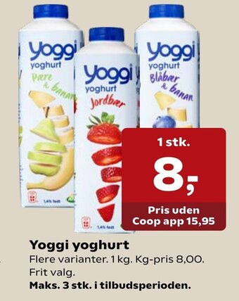 SuperBrugsen Yoggi Yoghurt tilbud