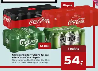 SuperBrugsen Carlsberg Eller Tuborg 12-Pak tilbud