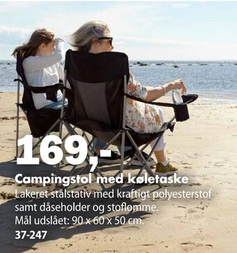 Biltema Campingstol med køletaske tilbud