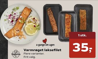 SuperBrugsen Varmrøget Laksefilet tilbud
