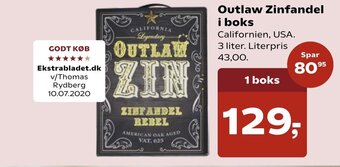 SuperBrugsen Outlaw Zinfandel i Boks tilbud