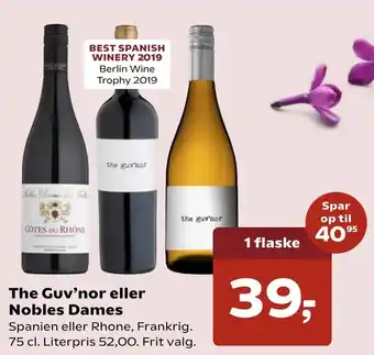 SuperBrugsen The Guv'nor Eller Nobles Dames 75cl tilbud