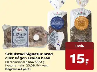 SuperBrugsen Schustad Signatur Brød 350-900g tilbud
