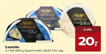 SuperBrugsen Castello 2x150-200g tilbud
