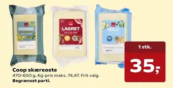 SuperBrugsen Coop Skæreoste 470-650g tilbud
