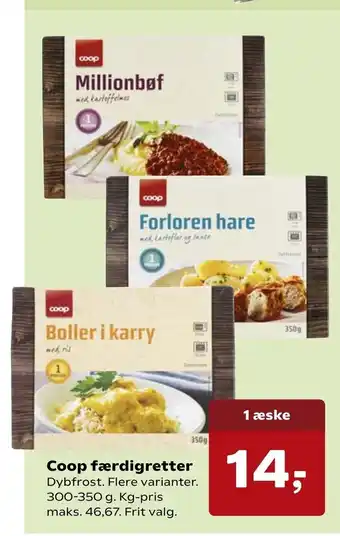 SuperBrugsen Coop Færdigretter 300-350g tilbud