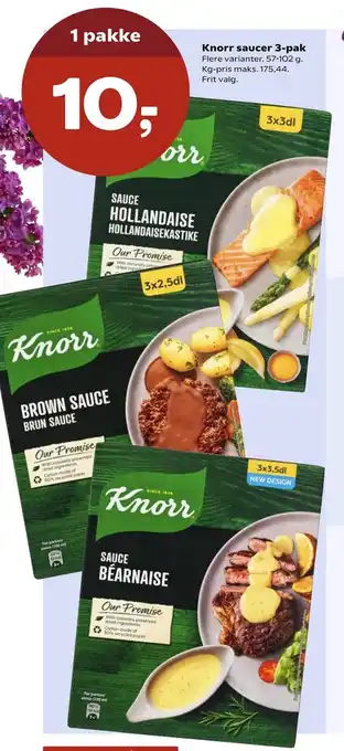 SuperBrugsen Knorr Saucer 3-Pak tilbud