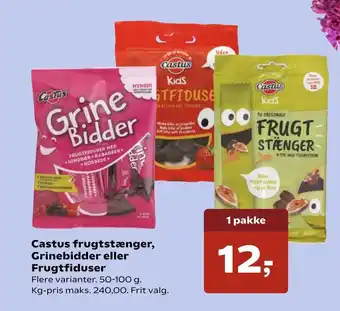 SuperBrugsen Castus Frugtstænger 50-100g tilbud