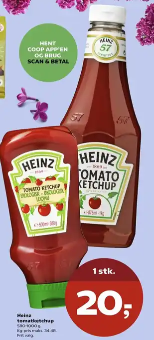 SuperBrugsen Heinz Tomato Ketchup 580-1000 Gram tilbud