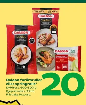 Coop 365 Daloon forårsruller eller springrolls tilbud