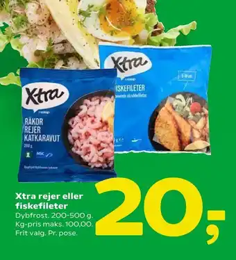Coop 365 Xtra rejer eller fiskefileter tilbud
