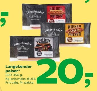 Coop 365 Langelænder pølser tilbud