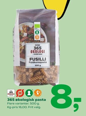 Coop 365 365 økologisk pasta tilbud