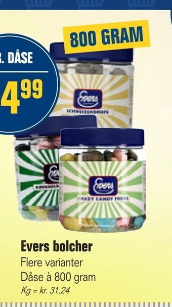 Otto Duborg Evers bolcher tilbud