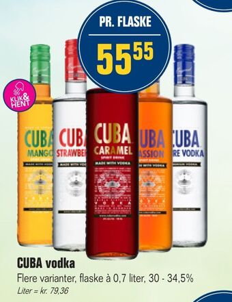 Otto Duborg CUBA vodka tilbud