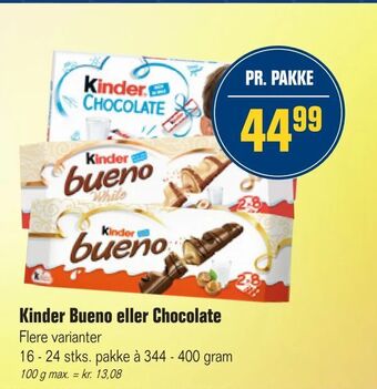 Otto Duborg Kinder Bueno eller Chocolate tilbud