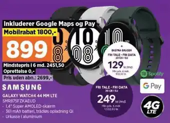 Power Galaxy Watch4 44 MM LTE SMR875FZKAEUD tilbud