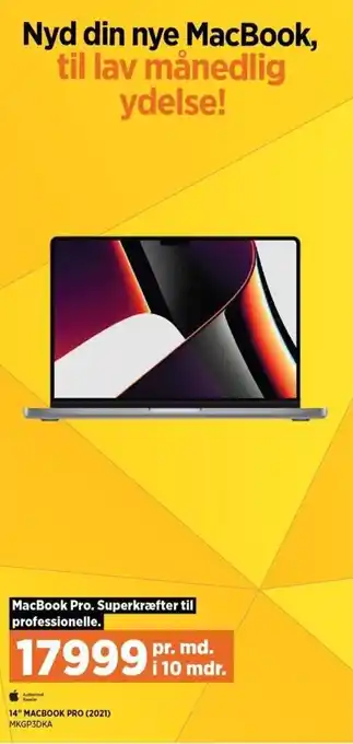 Power 14" Macbook Pro (2021) MKGP3DKA tilbud