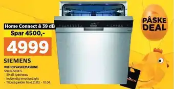 Power Wifi Opvaskemaskine SN45ES69CS tilbud