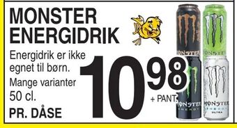 ABC Lavpris Monster energidrik tilbud