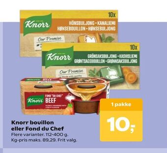 Kvickly Knorr bouillon eller Fond du Chef tilbud
