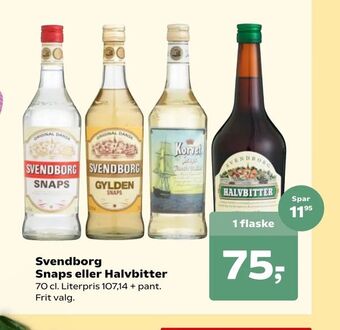 Kvickly Svendborg Snaps eller Halvbitter tilbud