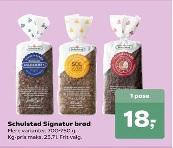 Kvickly Schulstad Signatur brød tilbud