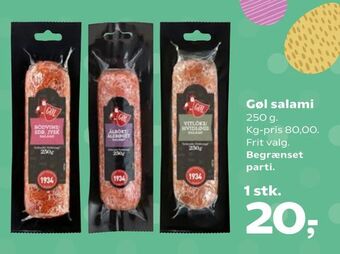 Kvickly Gøl salami tilbud