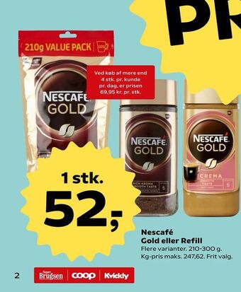 Kvickly Nescafé Gold eller Refill tilbud