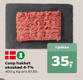 Kvickly Coop hakket oksekød 4-7% tilbud