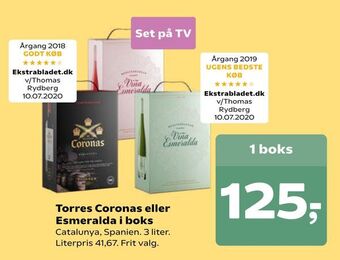 Kvickly Torres Coronas eller Esmeralda i boks tilbud