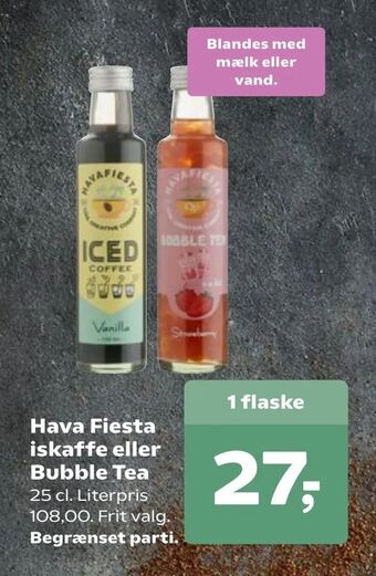 Hava Fiesta iskaffe eller Bubble Tea