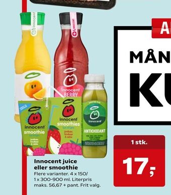 SuperBrugsen Innocent juice eller smoothie tilbud