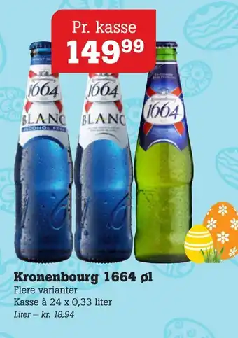 Poetzsch Padborg Kronenbourg 1664 øl tilbud