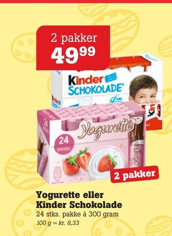 Poetzsch Padborg Yogurette eller Kinder Schokolade tilbud