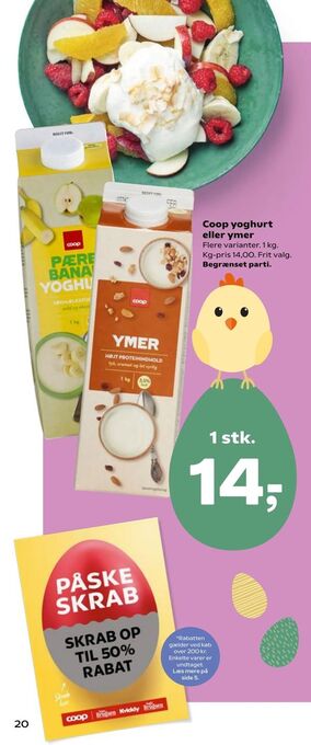 SuperBrugsen Coop yoghurt eller ymer tilbud