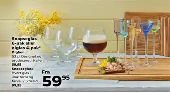 Snapseglas 6-pak eller ølglas 4-pak