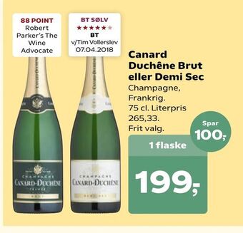 SuperBrugsen Canard Duchêne Brut eller Demi Sec tilbud