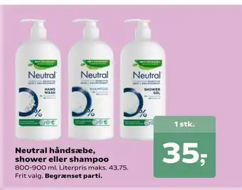 SuperBrugsen Neutral håndsæbe, shower eller shampoo tilbud