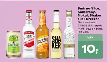 SuperBrugsen Smirnoff Ice, Somersby, Mokai, Shaker eller Breezer tilbud