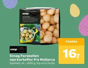 SuperBrugsen Smag Forskellen nye kartofler fra Mallorca tilbud