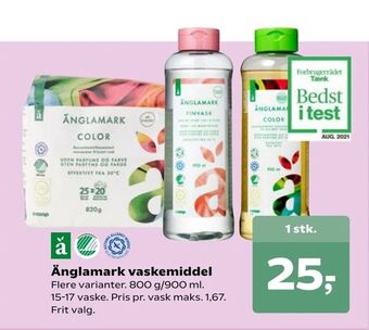 SuperBrugsen Änglamark vaskemiddel tilbud