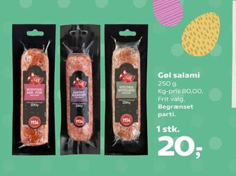SuperBrugsen Gøl salami tilbud